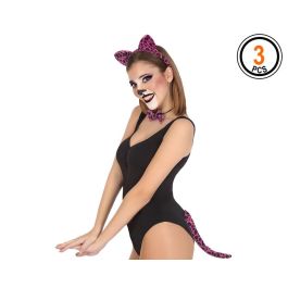 Kit Diadema Cola Y Pajarita Tigresa Fucsia para Disfraces de Animales Salvajes Precio: 1.49999949. SKU: S1130683