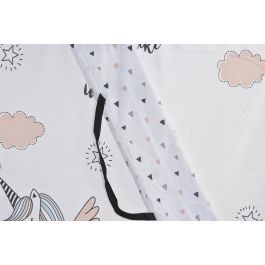 DKD Home Decor Tipi Infantil 110 x 106 x 110 cm Algodon y Madera con Estampado de Unicornio