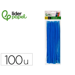 Liderpapel Limpiapipas de Chenilla 30 cm Color Azul Mate Bolsa de 100 Unidades Precio: 2.89999974. SKU: B17M7WNTTK