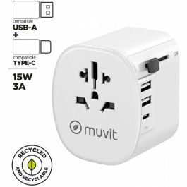 Cargador de Pared Muvit MCADP0006 15 W Blanco Cargador de Pared Muvit MCADP0006 15 W Blanco