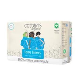 COTTONS Salvaslip Longliner Extra Largo Algodón Orgánico 32 Unidades para flujo ligero, uso diario y piel sensible Precio: 5.9899996. SKU: B1HRKD5KS8