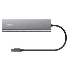 Trust Halyx Hub USB-C 4x USB-C Datos 1x USB-C PD Gris 5 Puertos