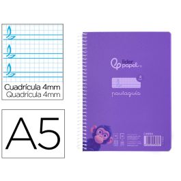 Cuaderno Espiral Liderpapel A5 Pautaguia Tapa Plastico 80H 90 gr Cuadro Pautado 4 mm Con Margen Color Lila Precio: 9.89000034. SKU: B16WABRVJ7