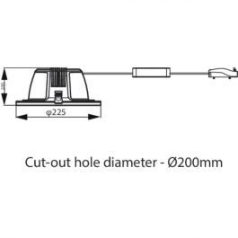 Downlight LED "Philips" 24W 2400Lm 3000ºK IP54 30000H [PH-35402900]