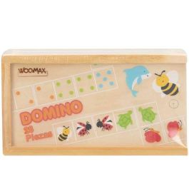 WOOMAX Domino de Madera con Animales 29 Piezas para Niños a Partir de 24 Meses