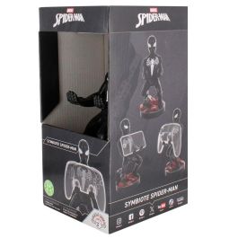 EXQUISITE GAMING Cable Guy Soporte Figura Symbiote Spider-Man Marvel 21cm para Mandos y Smartphones, compatible PS5/Xbox Series/iPhone