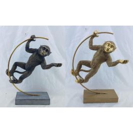 DKD Home Decor Figura Mono Resina Negro Dorado 25 x 48 x 33 cm (2 Unidades) Precio: 69.31848. SKU: S3019559