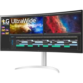 LG 38BQ85C-W Monitor IPS UltraWide 37.5" (95.2 cm) UWQHD 3840x1600 5ms 75Hz Curvo HDMI DisplayPort USB-C Blanco