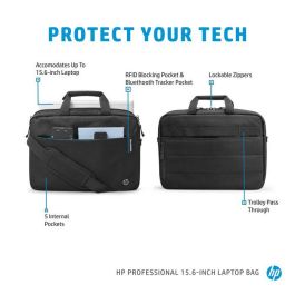 HP Maletín Portátil Professional de 15.6 pulgadas - Fabricado con Materiales Sostenibles, Duradero y Cómodo
