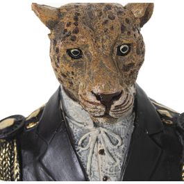 Figura Decorativa Alexandra House Living Negro Plástico Leopardo Traje 15 x 17 x 42 cm