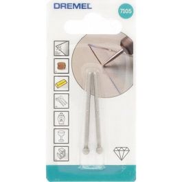 Dremel 7105 Lote de 2 Puntas de Diamante Ø 4.4mm para Grabado, Corte y Escultura en Madera, Cerámica, Metal, Vidrio y Piedra