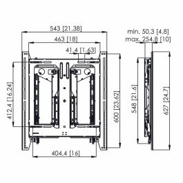 Vogel's PFW6885 Soporte Vertical Videowall Desmontable Ajustable para Pantallas hasta 45.5 kg Negro con Montaje Encastrado y Apilamiento Multimonitor