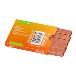 Q-connect Grapas Nº 23/6 Cobreadas Caja de 1000 Unidades
