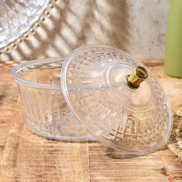 Home Deco Factory Bol con Tapa de Plástico Mirage, Diámetro 15.4 cm