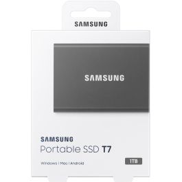 Samsung T7 SSD Portátil 1TB USB 3.2 Gen2 1050MB/s Gris Titan
