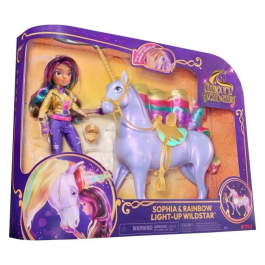 Spin Master SPI681147043084 Unicornio con Funciones 28 cm Wildstar + Muñeca 24 cm Unicorn Academy