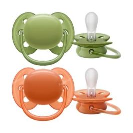 AVENT SCF093/01 Chupete Ultra Soft +18 Meses Verde/Naranja, Duplo (2 Unidades) Precio: 13.50000025. SKU: B12TDHWAL6