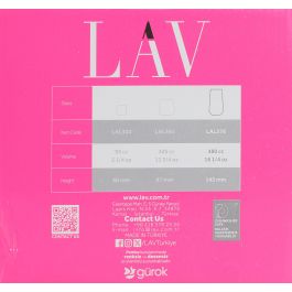 Lav Set 6 Vasos Alto 480 cc Colección Lal Medidas 6x8x14.6 cm (8 Cajas)