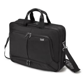 DICOTA Eco Top Traveller PRO Maletín Toploader 14.1" Negro Poliéster Reciclado, Asa, Bandolera, Compartimento Tablet y Documentos