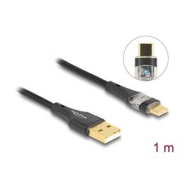 DELOCK Cable USB 2.0 Tipo-A Macho a Tipo-C Macho para Carga Rápida 60W 1m, Transferencia 480Mbit/s, Negro