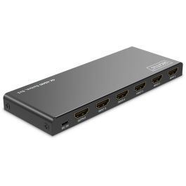 Digitus Conmutador HDMI 5x1 4K/60Hz HDCP 2.3, Soporte HDR, Metal Negro, 18 Gbit/s con Mando a Distancia