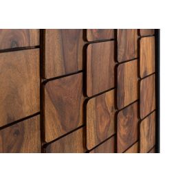 Giner y Colomer Mueble Bar Mango Sheesam Efecto Tridimensional Wengué 129cm