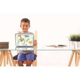 Lexibook LEX3380743108001 Ordenador Educativo Bilingüe Dinosaurio - 124 Actividades (EN/FR)
