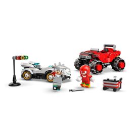 Lego Coche Silver Vs Monster Truck Knuckles 77118 Lego Sonic the Hedgehog, Set de Construcción con 2 Chaos Emeralds y Figuras de Knuckles y Silver, +8 Años