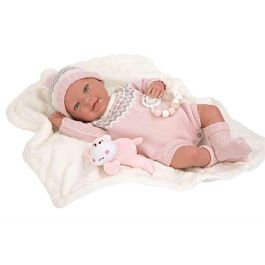 Muñecas Arias Muñeca Reborn Anais 45 cm con Manta y Peluche