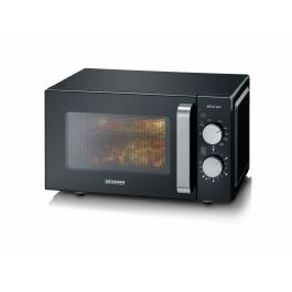Severin MW 7762 Microondas con Grill 20 L 800 W | Acero Inoxidable y Negro | Encimera | Control Giratorio | 1000 W Parrilla
