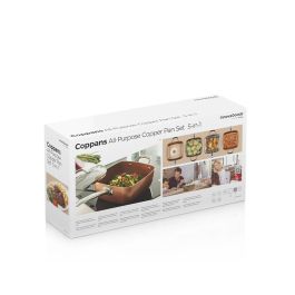 Set de Sartén Multifunción 5 en 1 Copper Coppans InnovaGoods 4 Piezas Set de Sartén Multifunción 5 en 1 Copper Coppans InnovaGoods 4 Piezas
