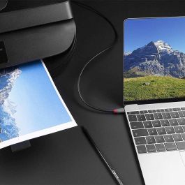 LINDY 36941 Cable USB 2.0 Tipo C a USB B Macho, 1m, Anthra Line, Negro