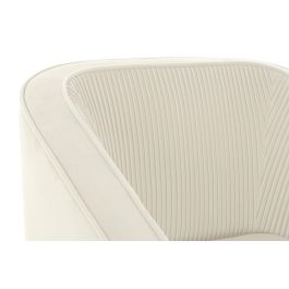 DKD Home Decor Sillón Glam Crema de Poliéster y Metal, Desmontable, Altura Asiento 45 cm, 73 x 70 x 68 cm DKD Home Decor Sillón Glam Crema de Poliéster y Metal, Desmontable, Altura Asiento 45 cm, 73 x 70 x 68 cm