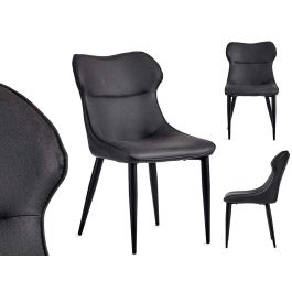 Sillon Antracita Respaldo Inclinado Giftdecor 49X86CM (2 Unidades) Precio: 166.59000006. SKU: B1CHNF3TL5