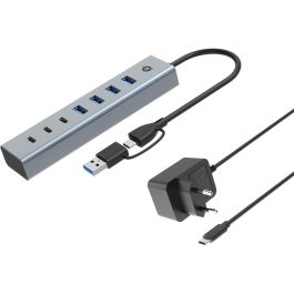 Conceptronic HUBBIES20GP Hub USB 3.0 Gris con 3x USB-C y 4x USB-A Precio: 37.50000056. SKU: B15R57W2DV
