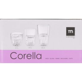 La Mediterranea Set 6 Vasos de Cristal Corella 270 ml para Agua Refresco Ø8.4x8.2 cm (8 Cajas)