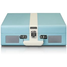 Lenco TT-110 Tocadiscos Semiautomático Bluetooth 33/45/78 RPM con Altavoces Integrados Azul/Blanco