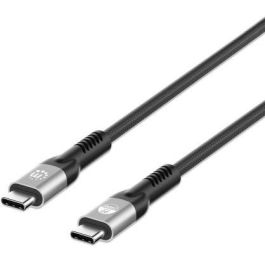 MANHATTAN 356374 Cable USB4 USB-C Macho/Macho 240W, 40Gbps, 8K HDR10, Thunderbolt 4, 1m Negro