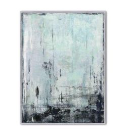 DKD Home Decor Cuadro Moderno Abstracto Azul Negro 80x60x3 cm Lienzo y PS - Decoración de Pared Hecha a Mano - Pack de 2