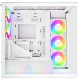 ARCTIC Xtender VG (White) Midi Torre PC EATX con Panel de Vidrio Templado y Soporte para GPU Vertical
