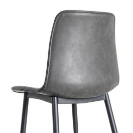 Silla Negro Metal / Simil Piel