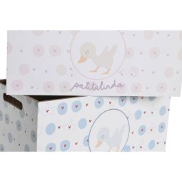 Caja de Almacenaje DKD Home Decor Azul Rosa Madera MDF 36 x 21 x 18 cm (2 Unidades) Caja de Almacenaje DKD Home Decor Azul Rosa Madera MDF 36 x 21 x 18 cm (2 Unidades)