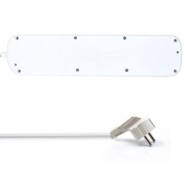 Ewent EW3932-5M Limitador de Tensión Blanco 6 Salidas AC Tipo F, 3500W, Cable 5m, Interruptor y Montaje en Pared