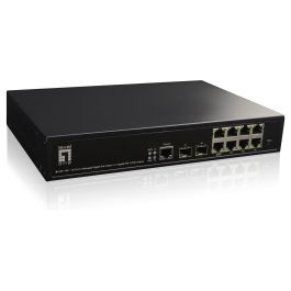 Level One GEP-1061 Switch Gestionado L2 Gigabit Ethernet 8x PoE+ 2x SFP Montaje Rack 180W