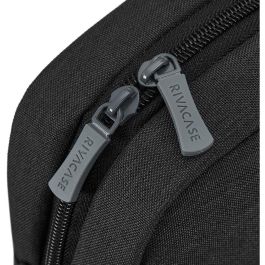 Rivacase 7532 Maletín Prater para Portátil 15.6" Negro, con Compartimento para Tablet, Asa y Correa de Hombro Resistente al Agua