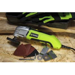 Fieldmann FDB 200301-E Herramienta Multifunción 300W Velocidad Variable 11 Accesorios Incluidos