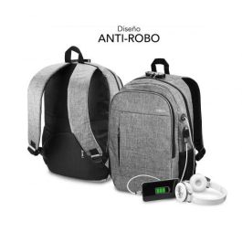 Mochila para Portátil y Tablet con Salida USB Subblim SUB-BP-1UL0001 Gris