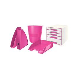 Bandeja Sobremesa Leitz Wow Fucsia Metalizado (Set de 5)