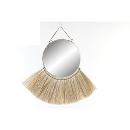 DKD Home Decor Espejo Balines Decoración Yute y Cristal, con Flecos, Tono Natural, Medidas 46 Ancho x 38 Alto x 1 Fondo cm (4 Unidades) Precio: 88.50000016. SKU: B1GGADSWTP