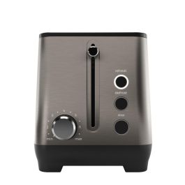 Aiwa ABT-1000 Tostadora Eléctrica, 1000W, 2 Ranuras, Acero Inoxidable, Diseño Moderno y Compacto, Funciones Descongelar y Recalentar, Modelo KOTAN